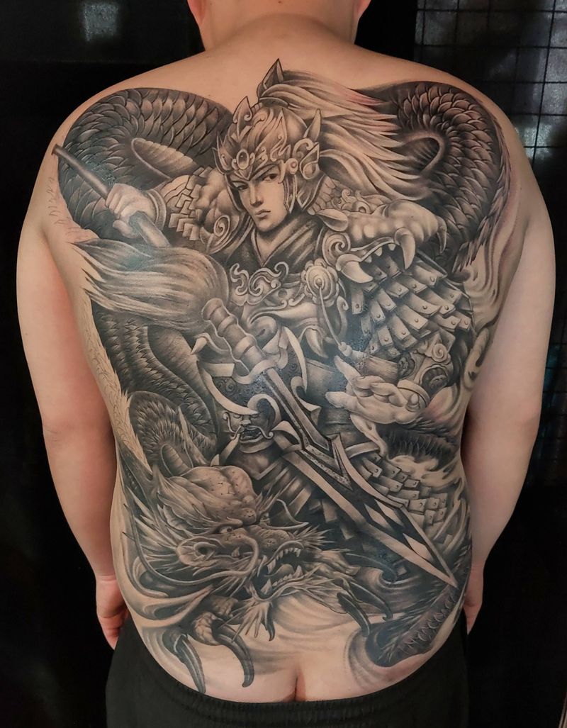 赵云。纹身图片_新传统纹身图案