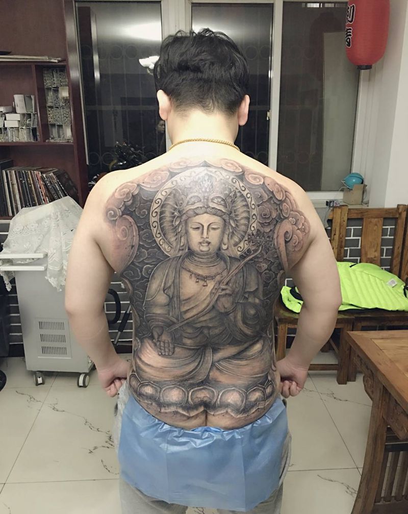 石窟文殊纹身图片