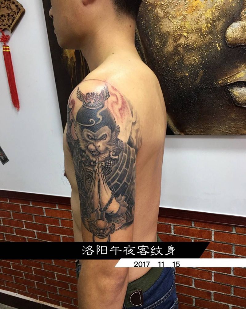 一念之间，终于完成一成品纹身图片