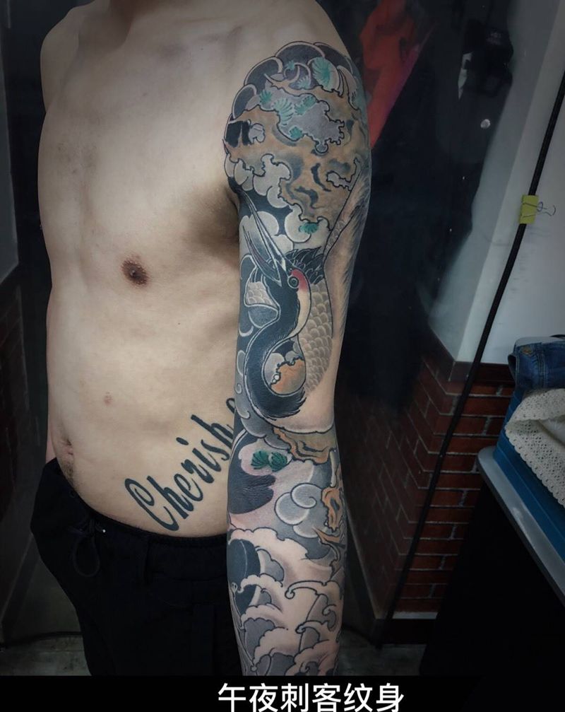 传统七分臀，纹身图片_手臂手部老传统新传统纹身图案