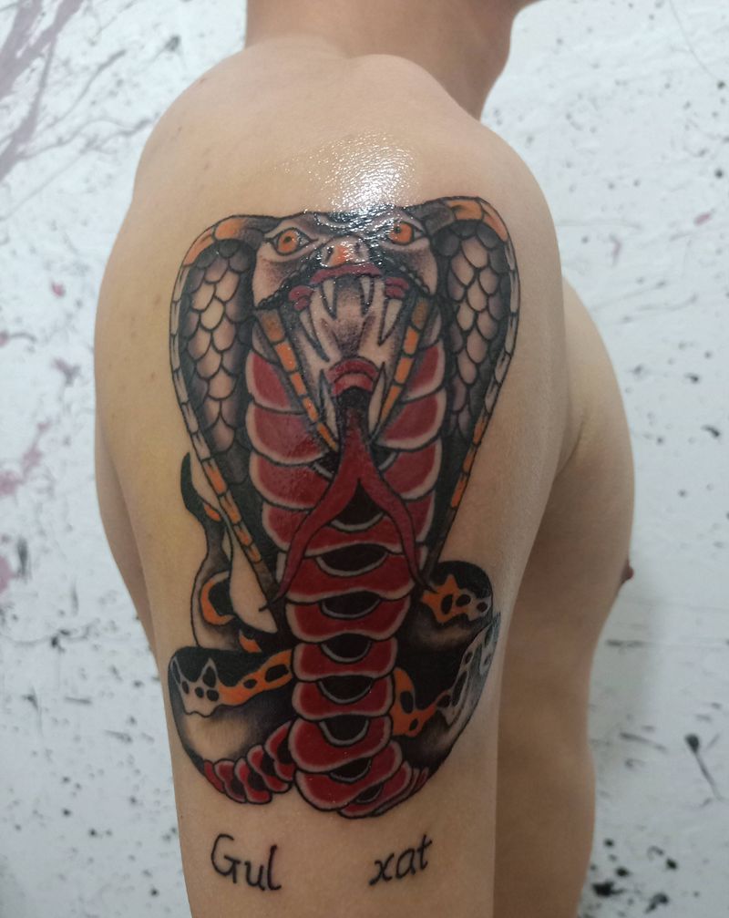 old school蛇纹身图片_手臂Old School纹身图案