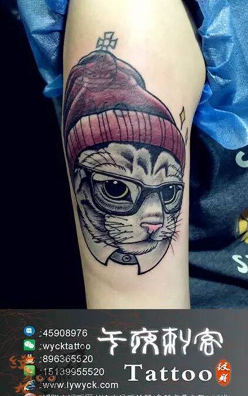 猫纹身图片