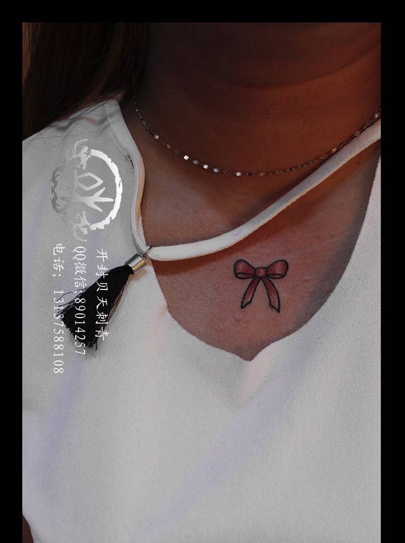 蝴蝶结纹身图片