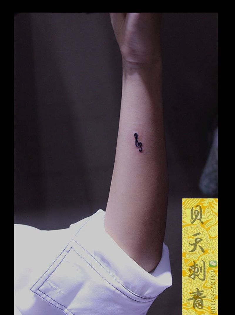 音符纹身图片