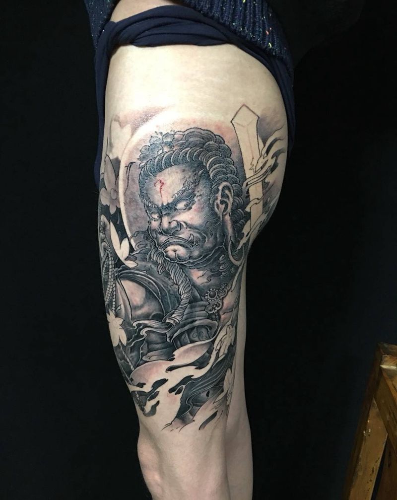 不动明王纹身图片