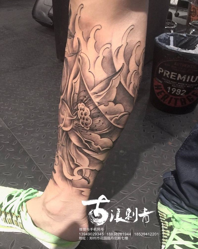 原创莲花纹身图片