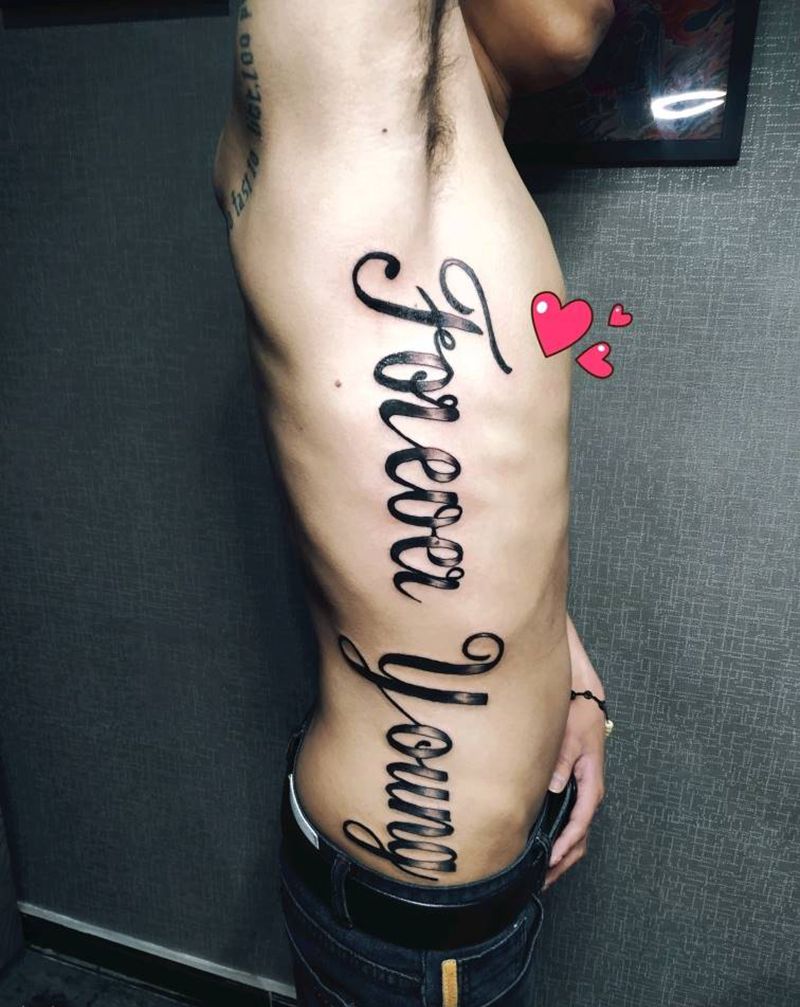 权志龙同款纹身图片_腰部纹身图案