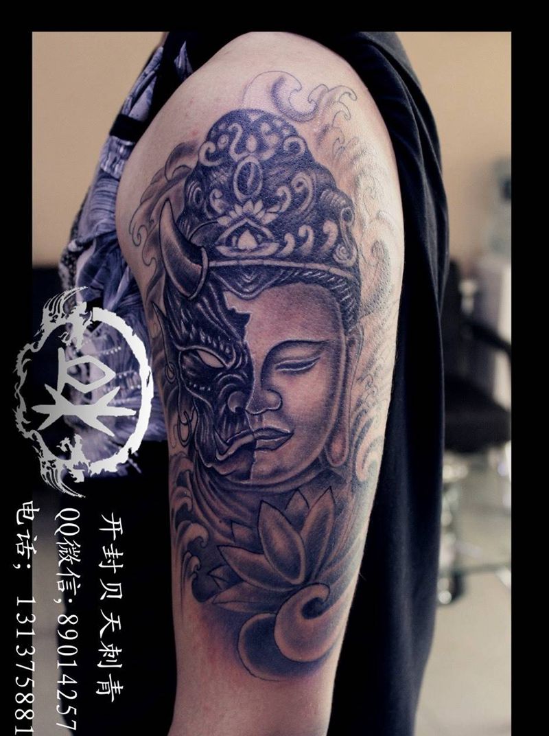 佛魔纹身图片