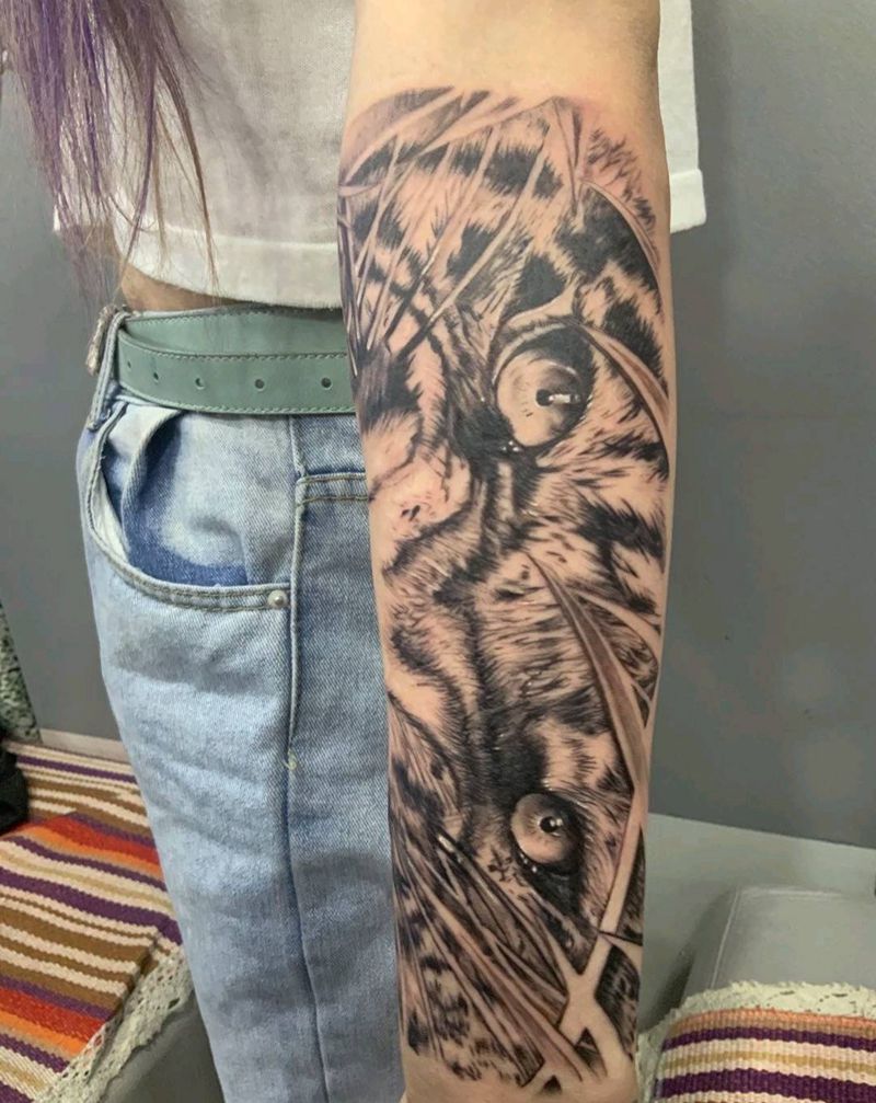 老fu纹身图片_手臂欧美写实