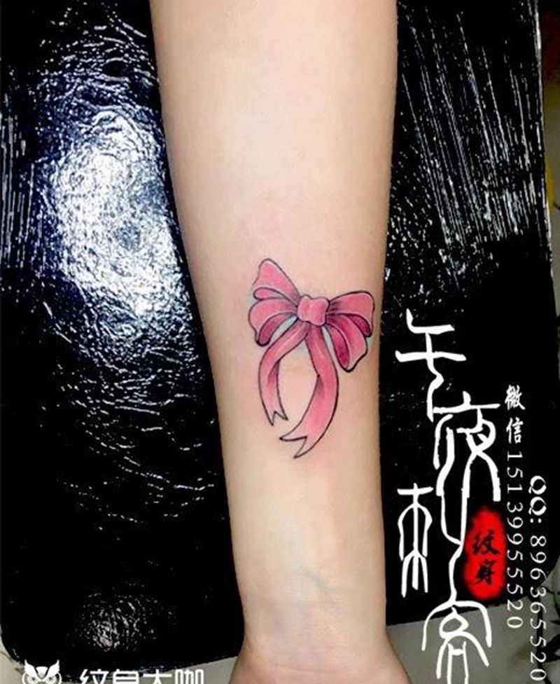 蝴蝶结纹身图片