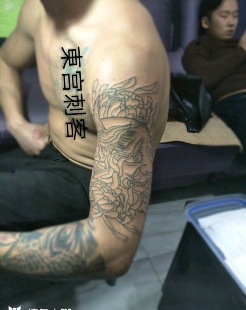 恢复后上色纹身图片