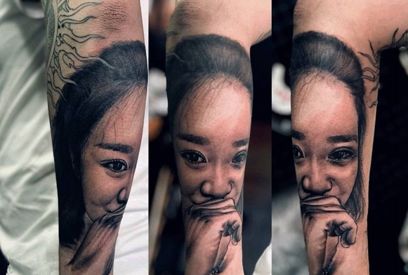 人物肖像纹身图片_欧美写实纹身图案