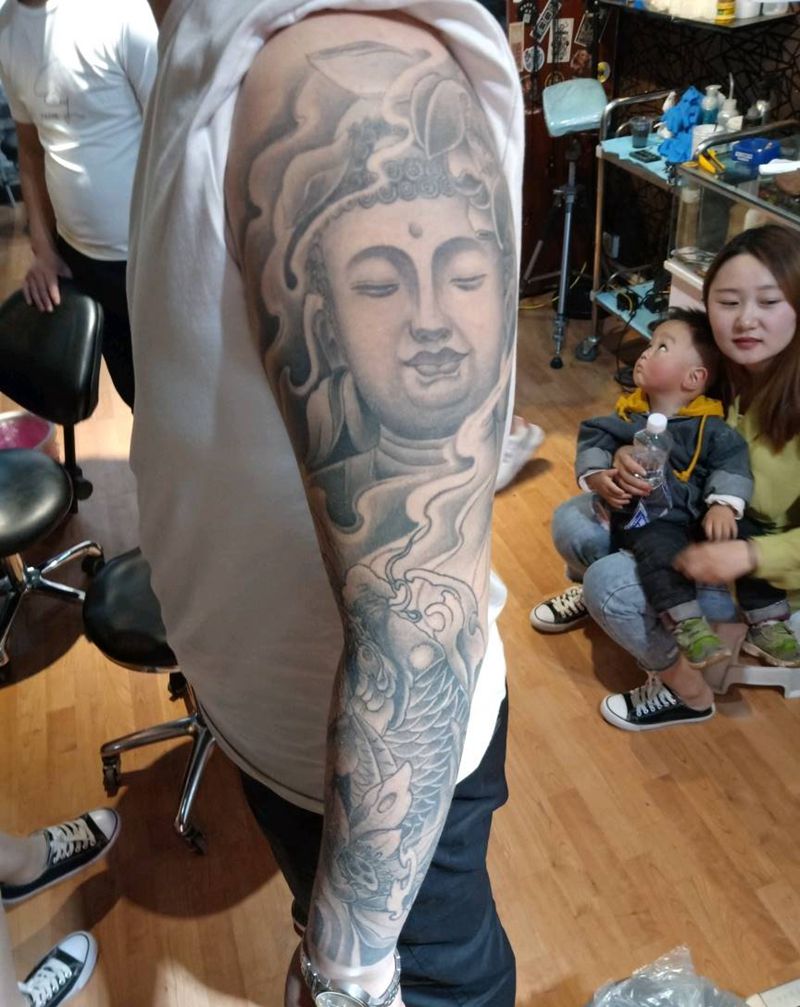 恢复两年后纹身图片_手臂老传统新传统纹身图案