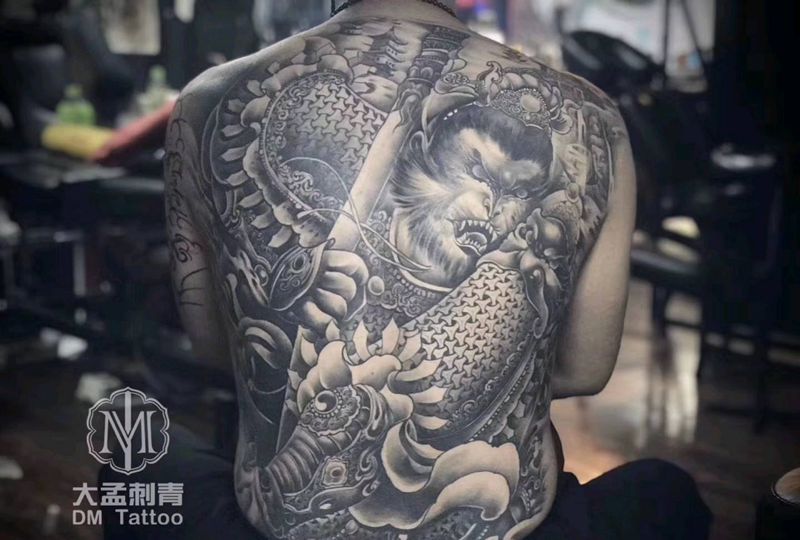 悟空纹身图片_新传统纹身图案