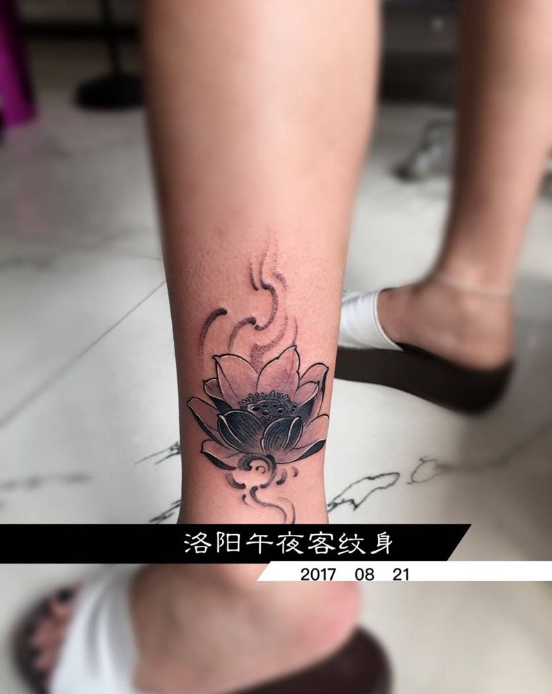 遮盖小图，莲花纹身图片