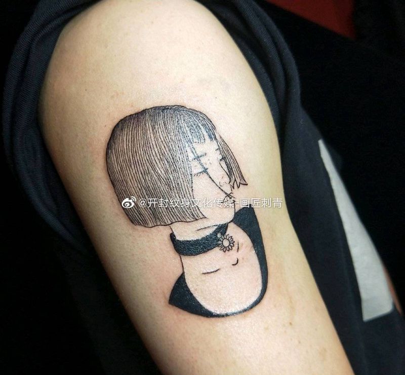 杀手不太冷纹身图片_手臂欧美写实几何杀手不太冷纹身图案