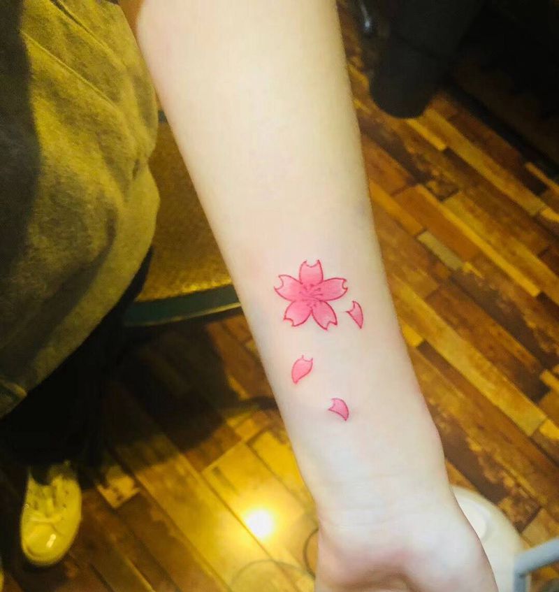 樱花纹身图片
