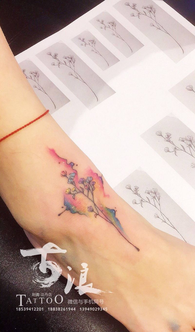 水彩泼墨纹身图片_原创纹身图案