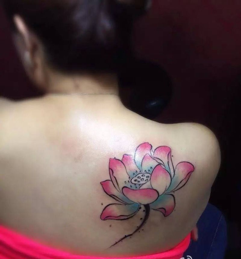 莲纹身图片