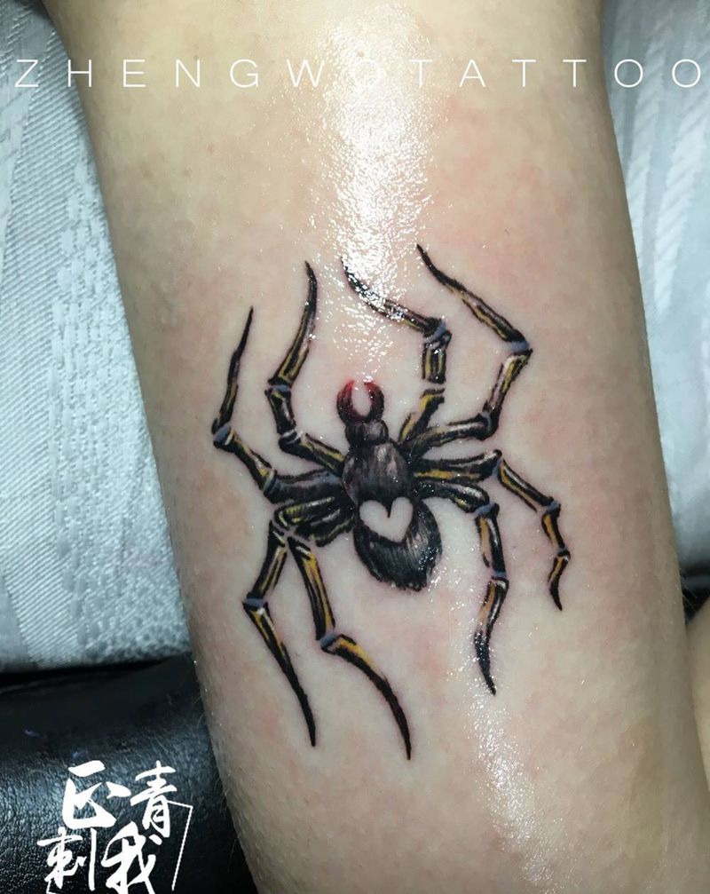 小蜘蛛也可以酷酷滴纹身图片