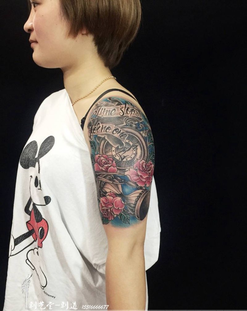 白天做到黑夜 下次有机会补拍～纹身图片_手臂欧美人物几何植物风景原创纹身图案