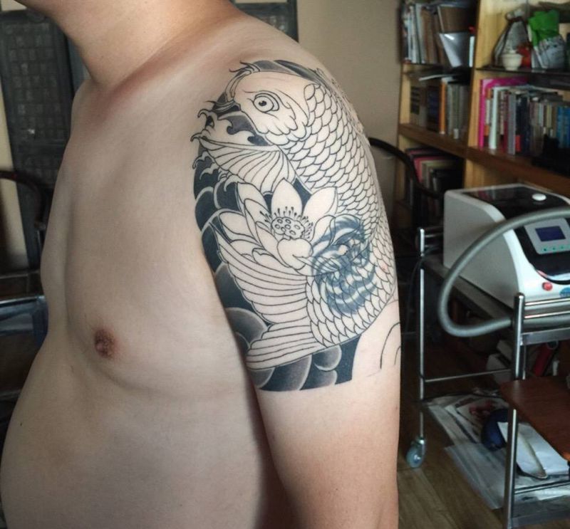 覆盖鱼～纹身图片