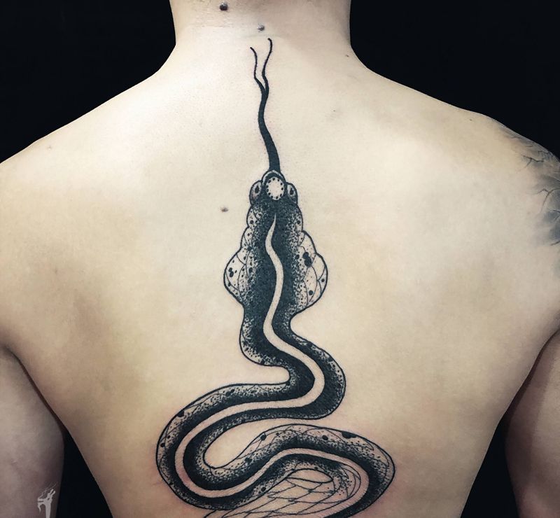 今日进度～纹身图片_背部老传统纹身图案