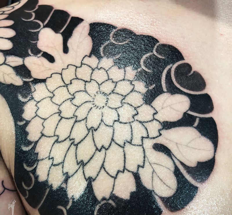 踏踏实实做事 老老实实打雾～纹身图片_老传统半胛纹身图案