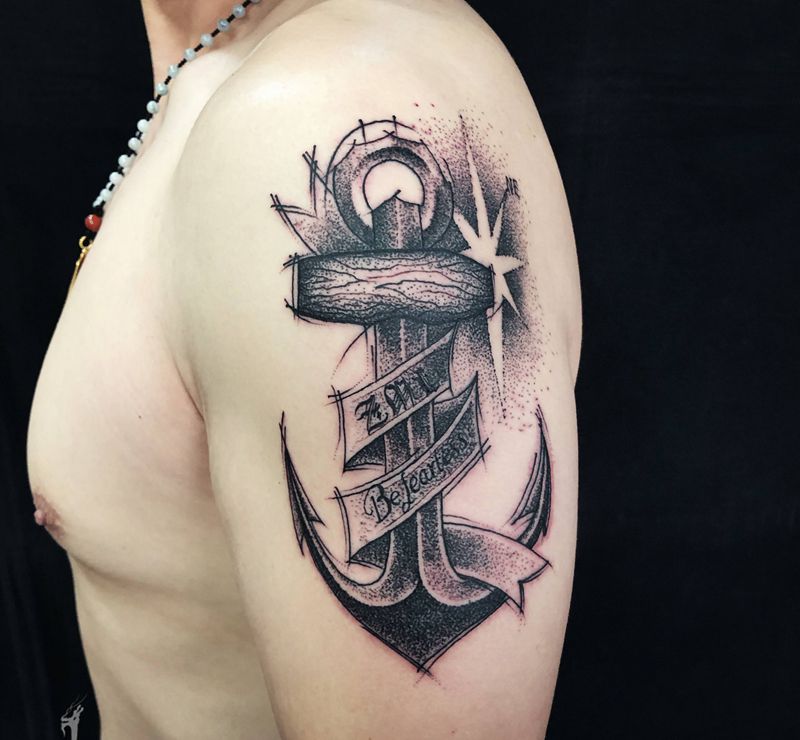 刺林点刺作品纹身图片_手臂点刺纹身图案