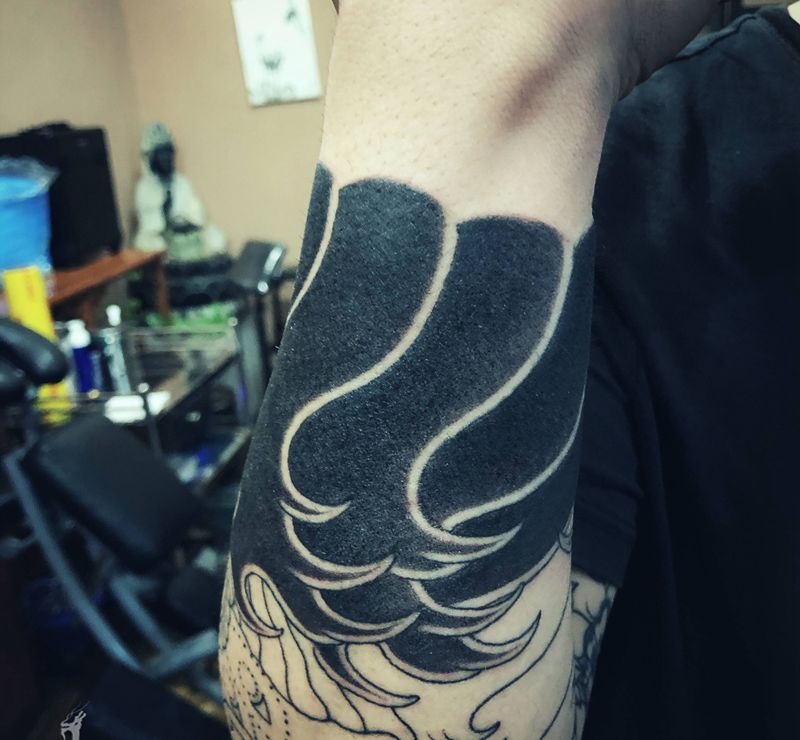 今日进度～纹身图片_手臂老传统纹身图案