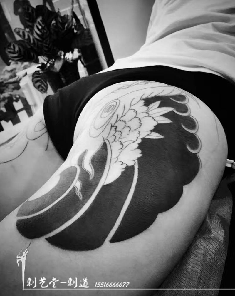 继续打雾～纹身图片_背部老传统纹身图案