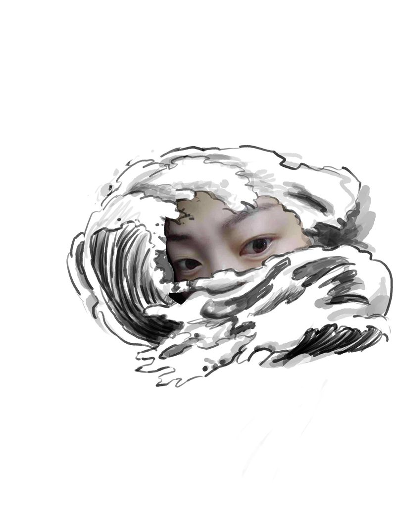 眼睛，海水纹身图片_胸部背部欧美写实新传统眼睛纹身图案