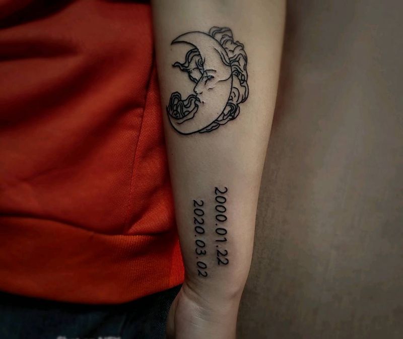 情侣纹身图片_手臂纹身图案