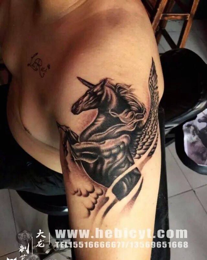 独角兽纹身图片