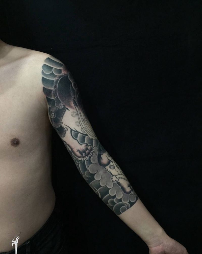 今日工事 上古神兽《梦貘》～纹身图片