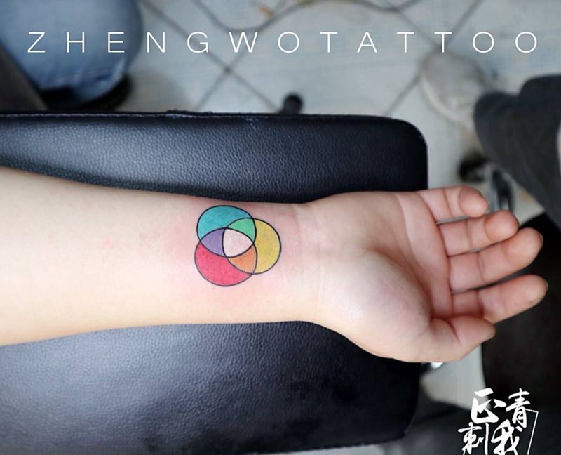 这也不能是三原色，我也不知道叫啥。客人喜欢最重要[愉快]纹身图片