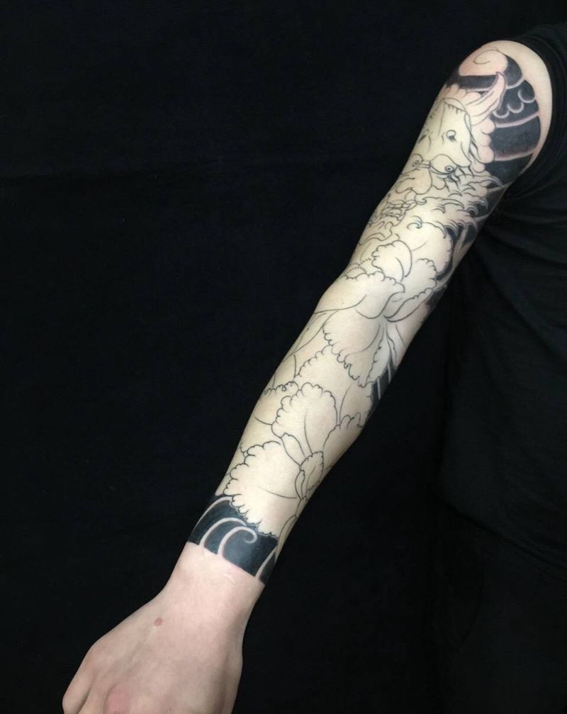 刺艺堂-刺道花臂待续～纹身图片