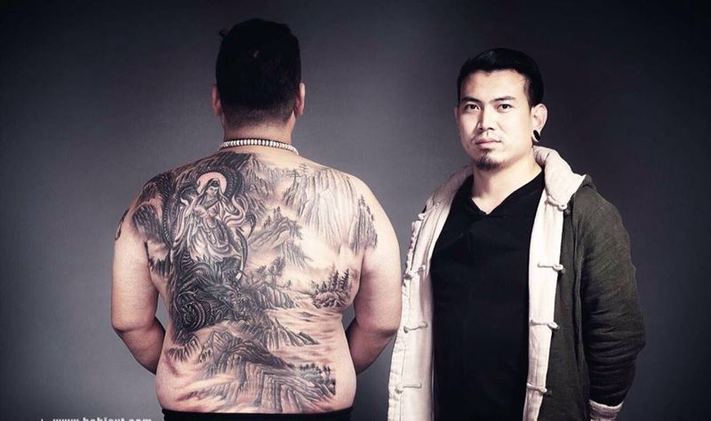 修改后背纹身图片