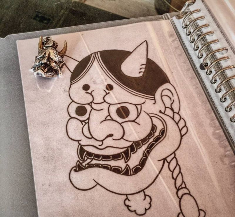 早课～纹身图片