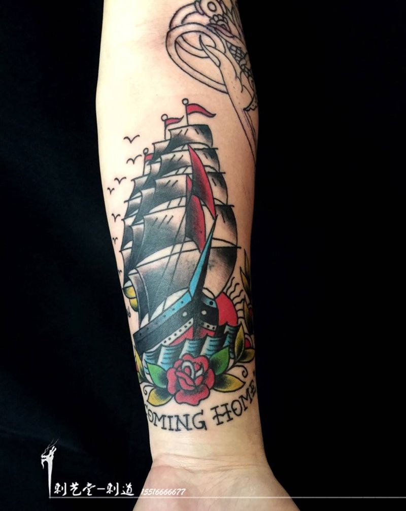 school花臂进度~纹身图片