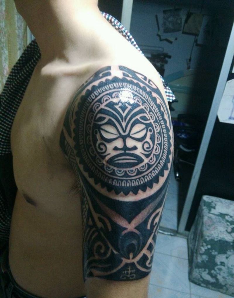 图腾纹身图片_肩部手臂欧美传统习俗图腾纹身图案