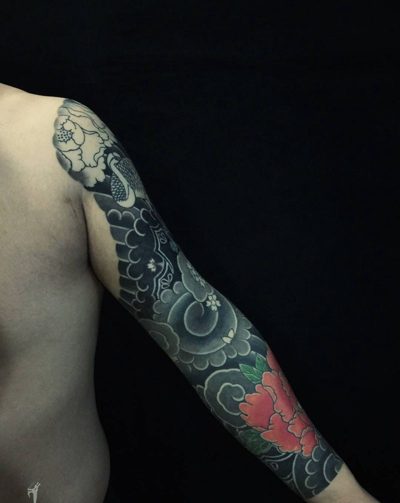 收工～纹身图片