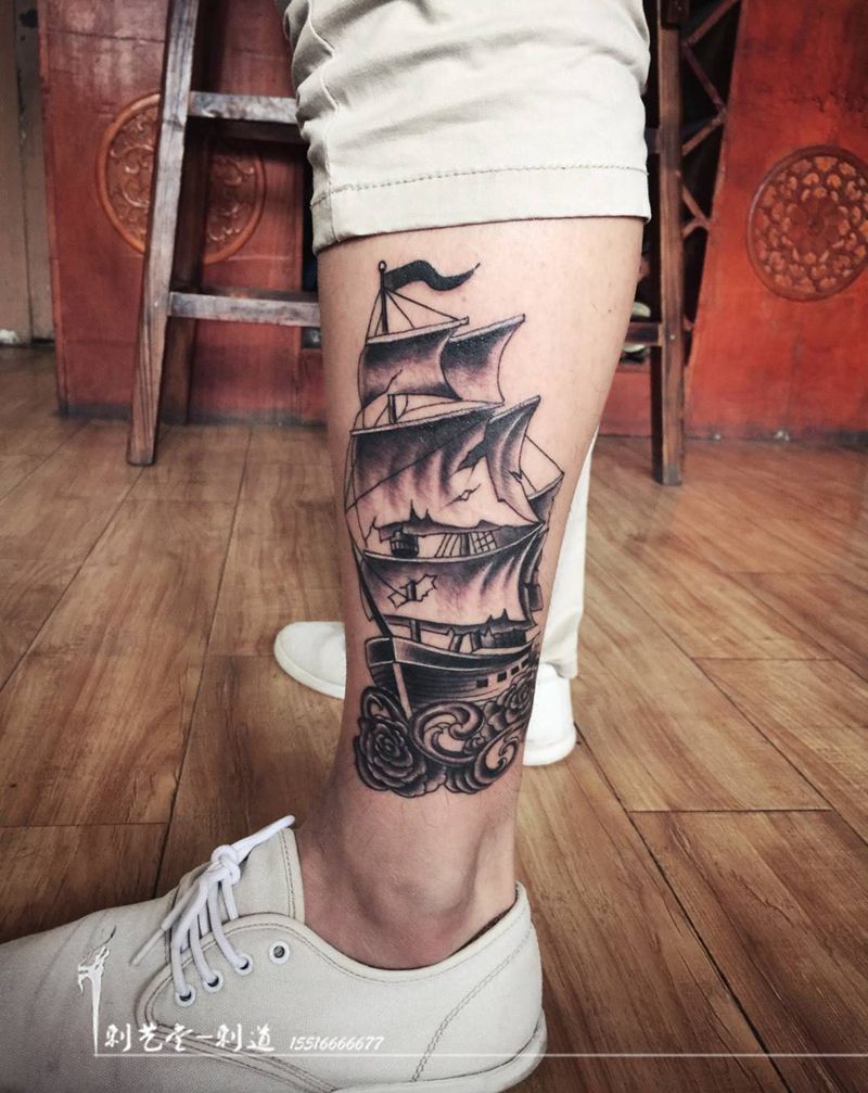 昨日雨天刺一帆～  ​​​[机智]纹身图片