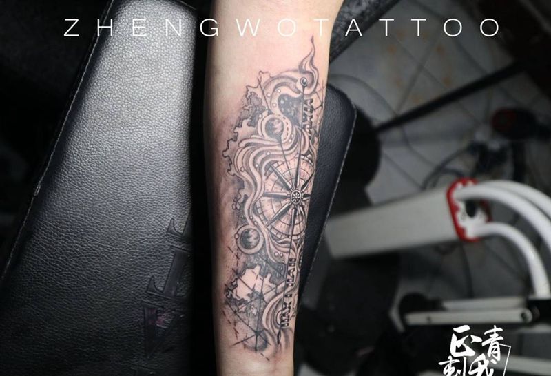 家人，方向，梦想纹身图片