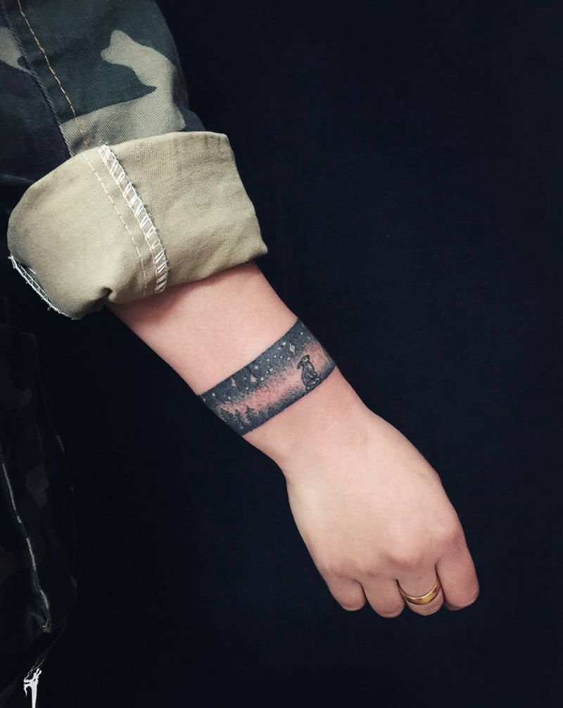 刺艺堂-刺林作品 祝大白兔生快哈～纹身图片