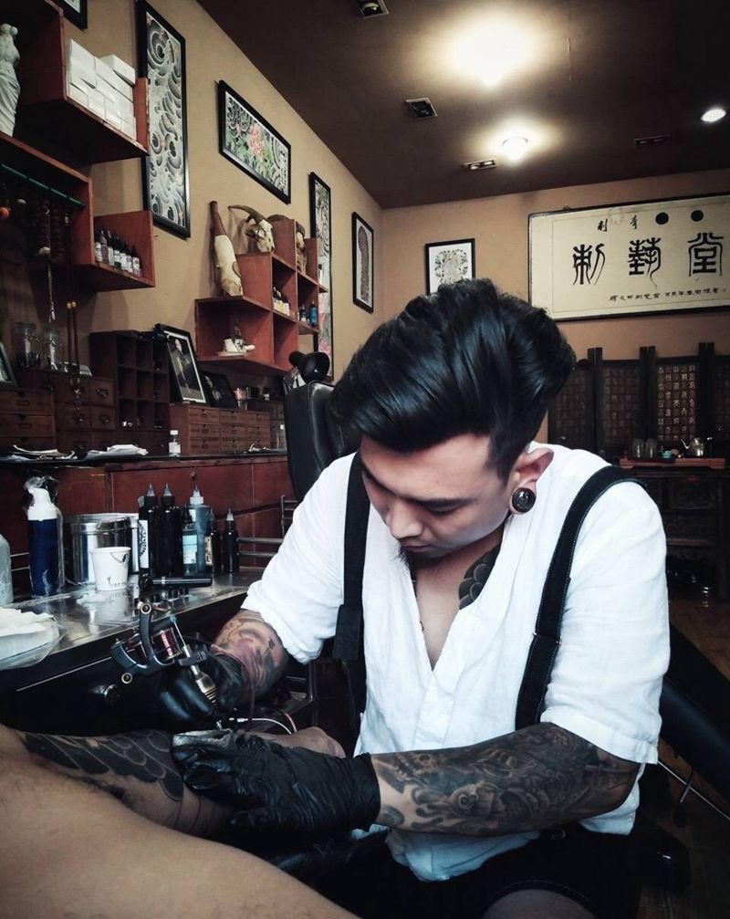 昨日原创绘制七分花臂～纹身图片