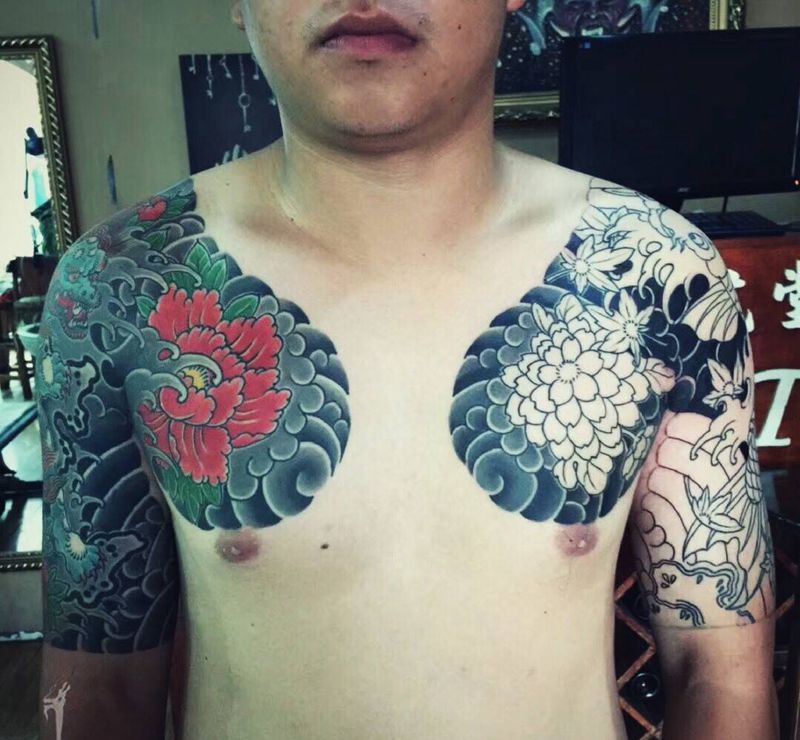 双胛进度～纹身图片