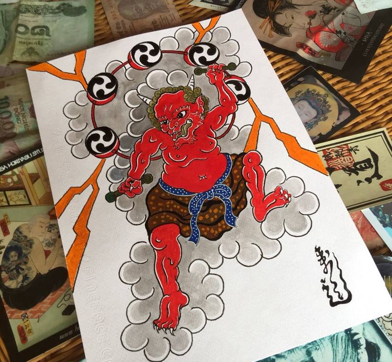 早课～纹身图片