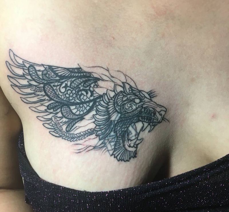 旧纹身遮盖纹身图片