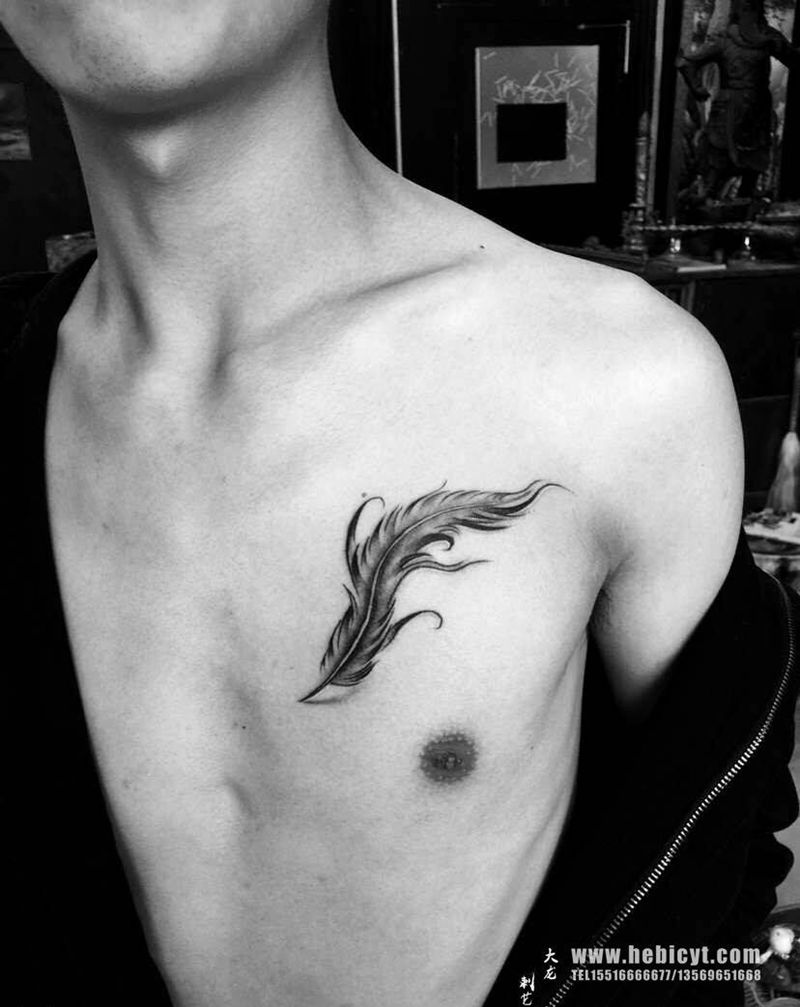 羽毛纹身图片
